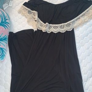 Boutique off the shoulder maxi dress